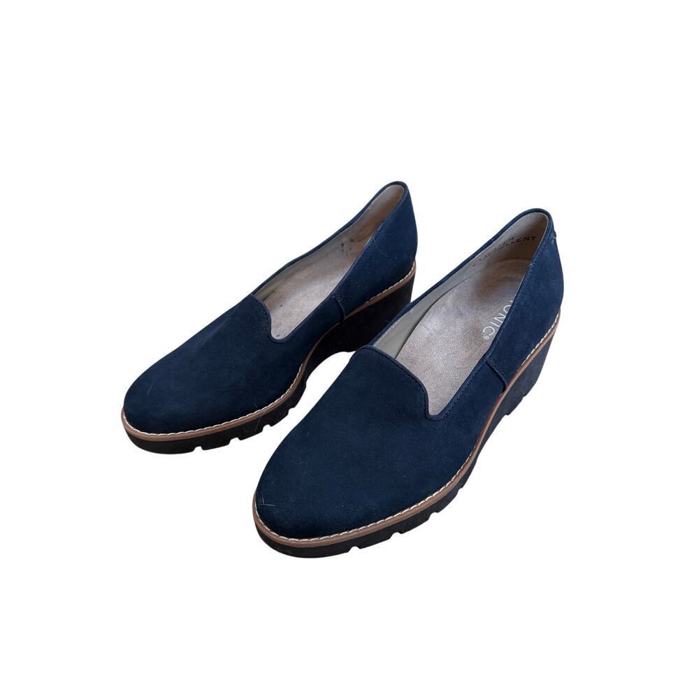 Vionic Willa Wedge Sandals – Navy Suede - Picture 9 of 14